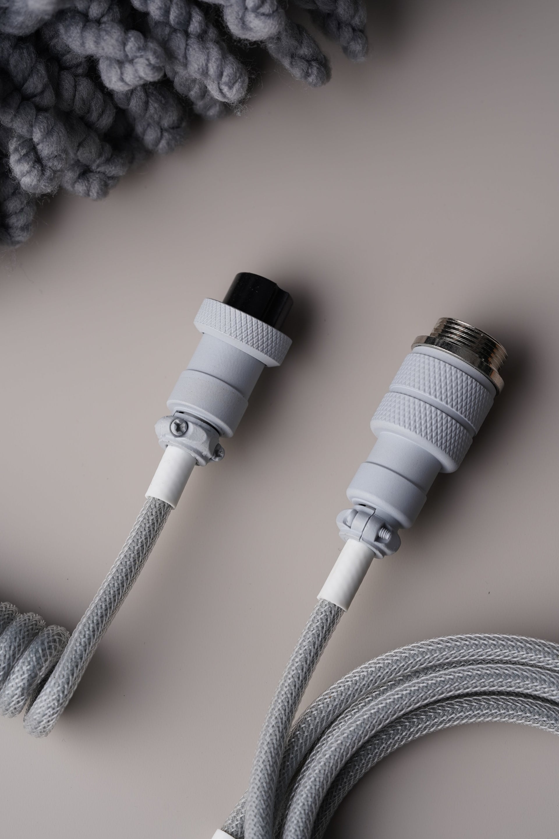 Subtle Grey Coiled cable