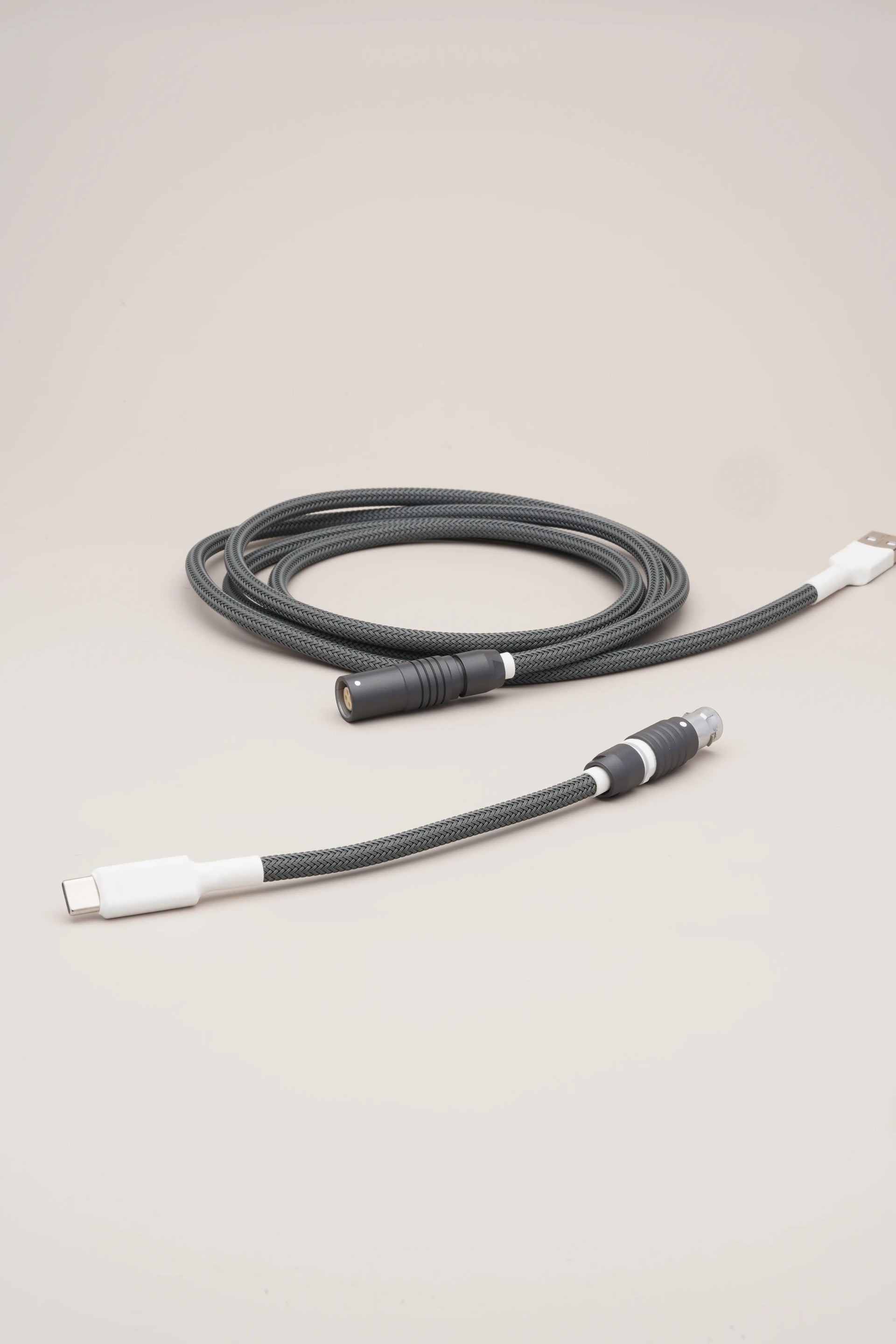 GRAY ON WHITE PUSH PULL CABLE